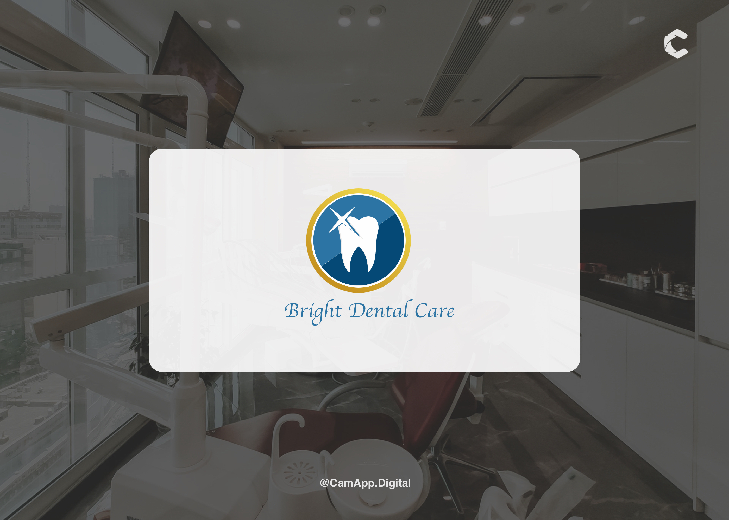 Dental clinic logo design by CamApp Digital